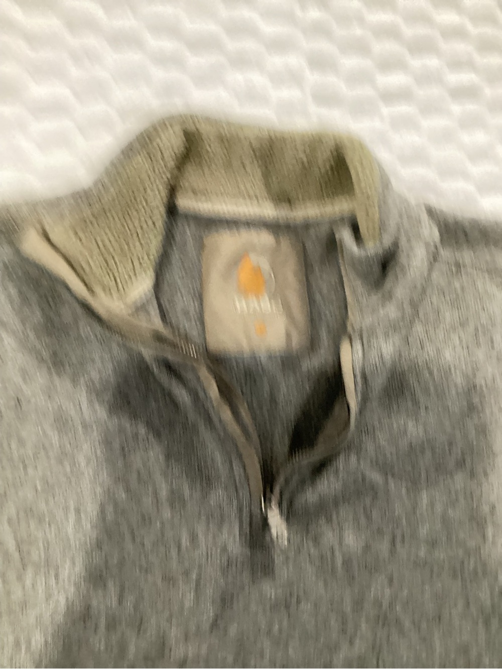 Bass Men's Light Gray Quarter-Zip Fleece Pullover - Picture 4 of 5